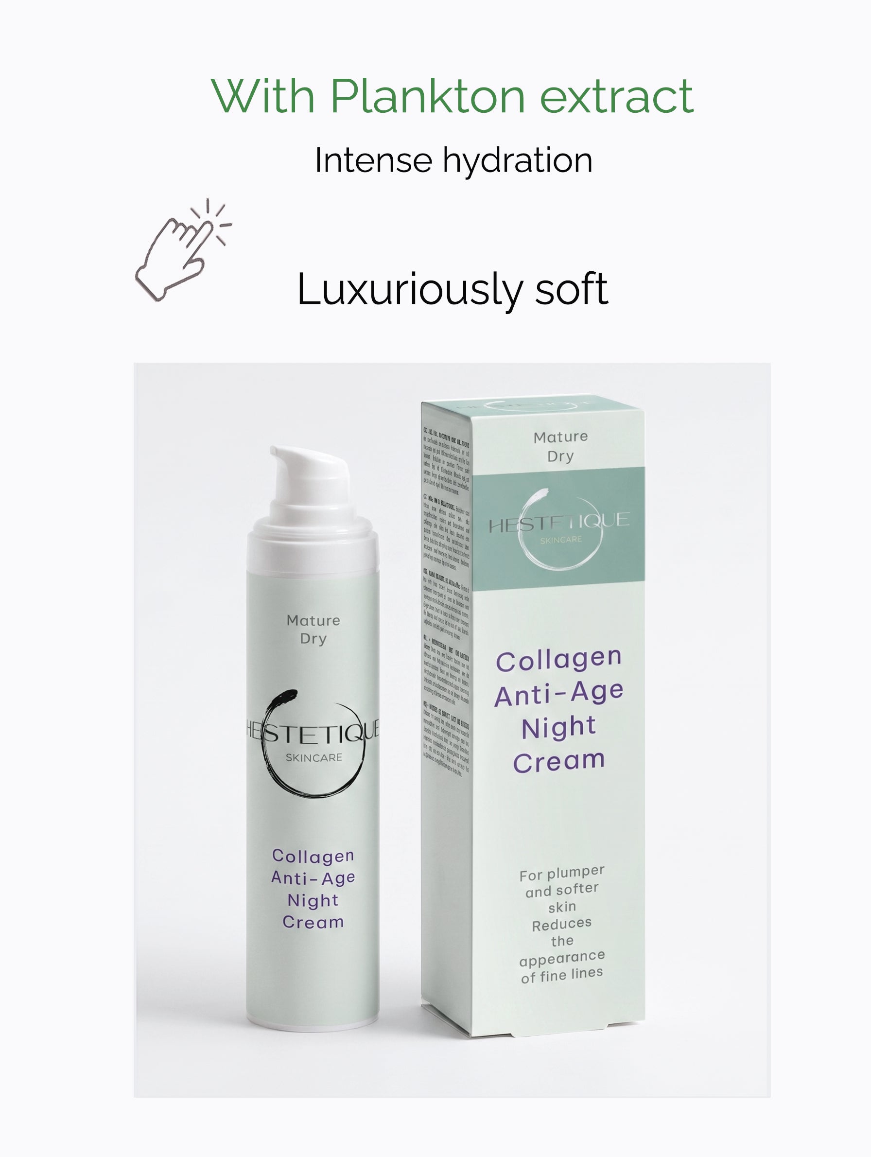 Anti-Age Night Cream with Collagen - Intense hydration.